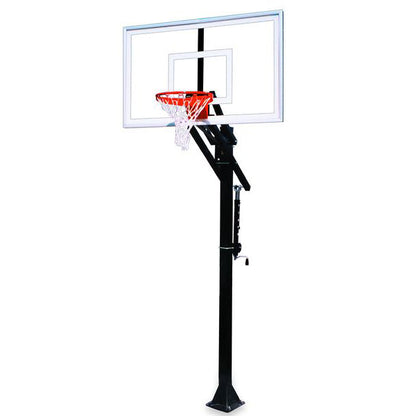 Jam™ Adjustable In-Ground Bolt-Down Basketball Hoop by First Team