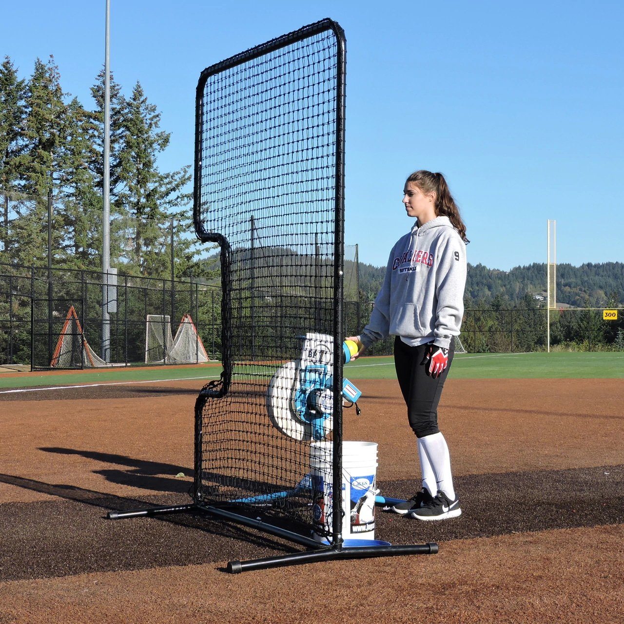 Softball Protective C-Shaped Screen