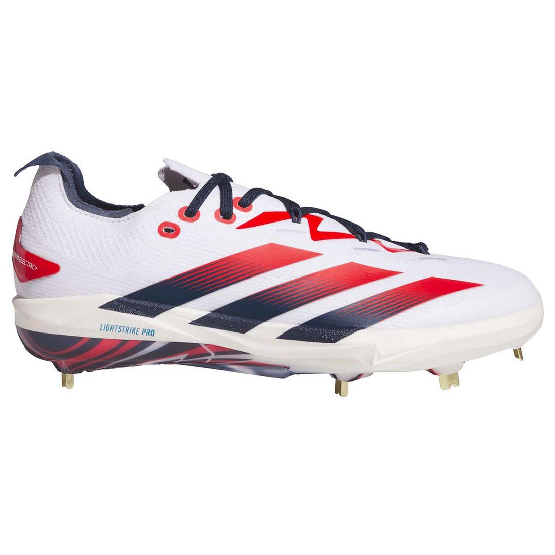 adidas adizero Electric+ 2.0 USA Metal Baseball Cleats: KK1071