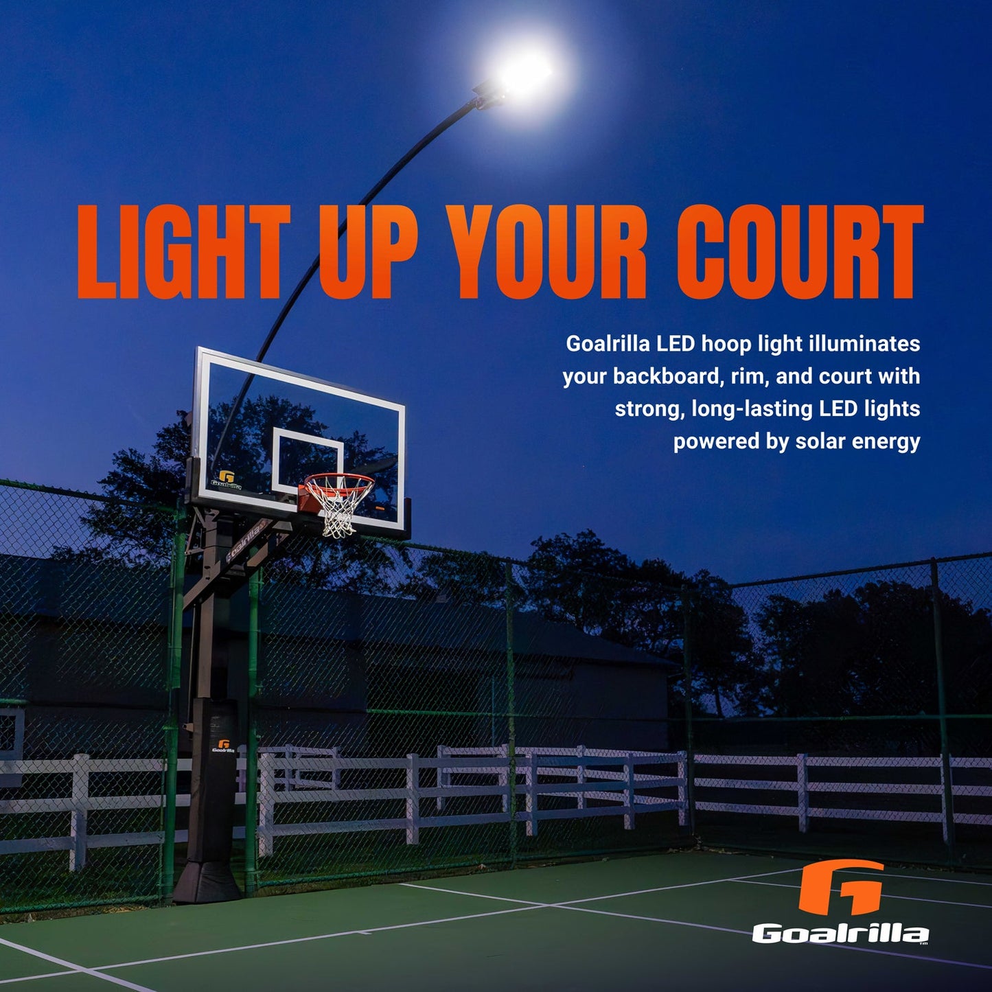 Solar LED Basketball Hoop Light