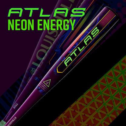 2025 Louisville Slugger Atlas Neon Energy (-3) BBCOR Baseball Bat: WBL4164010