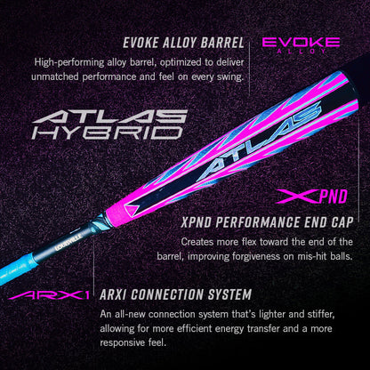 2026 Louisville Slugger Atlas Hybrid (-3) BBCOR Baseball Bat: WBL4114010
