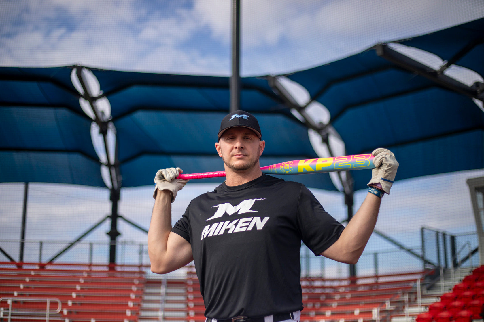 2026 Miken KP23 Neon 1-Piece Maxload USSSA Slowpitch Softball Bat - MSU6NKP1L