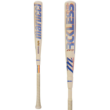 Hybrid BBCOR with AZR alloy barrel, PFX composite handle, OLS connection, Ring-Free design, TFX endcap, slight end-load, 2⅝" barrel. Limited Rewind edition.
