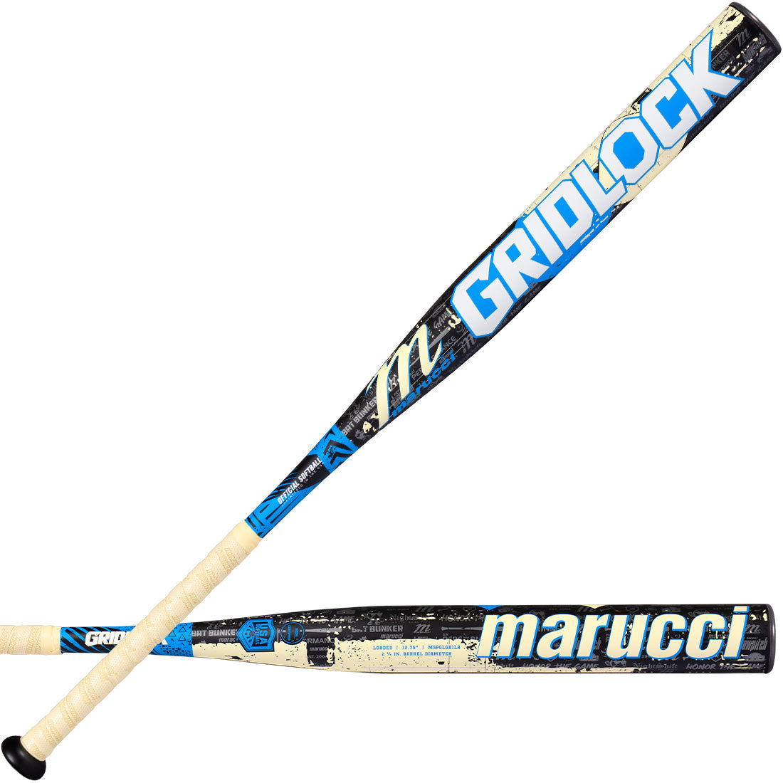 2026 Marucci Gridlock 12.75" Endload 1PC USA Slowpitch Softball Bat: MSPGLGB1LA