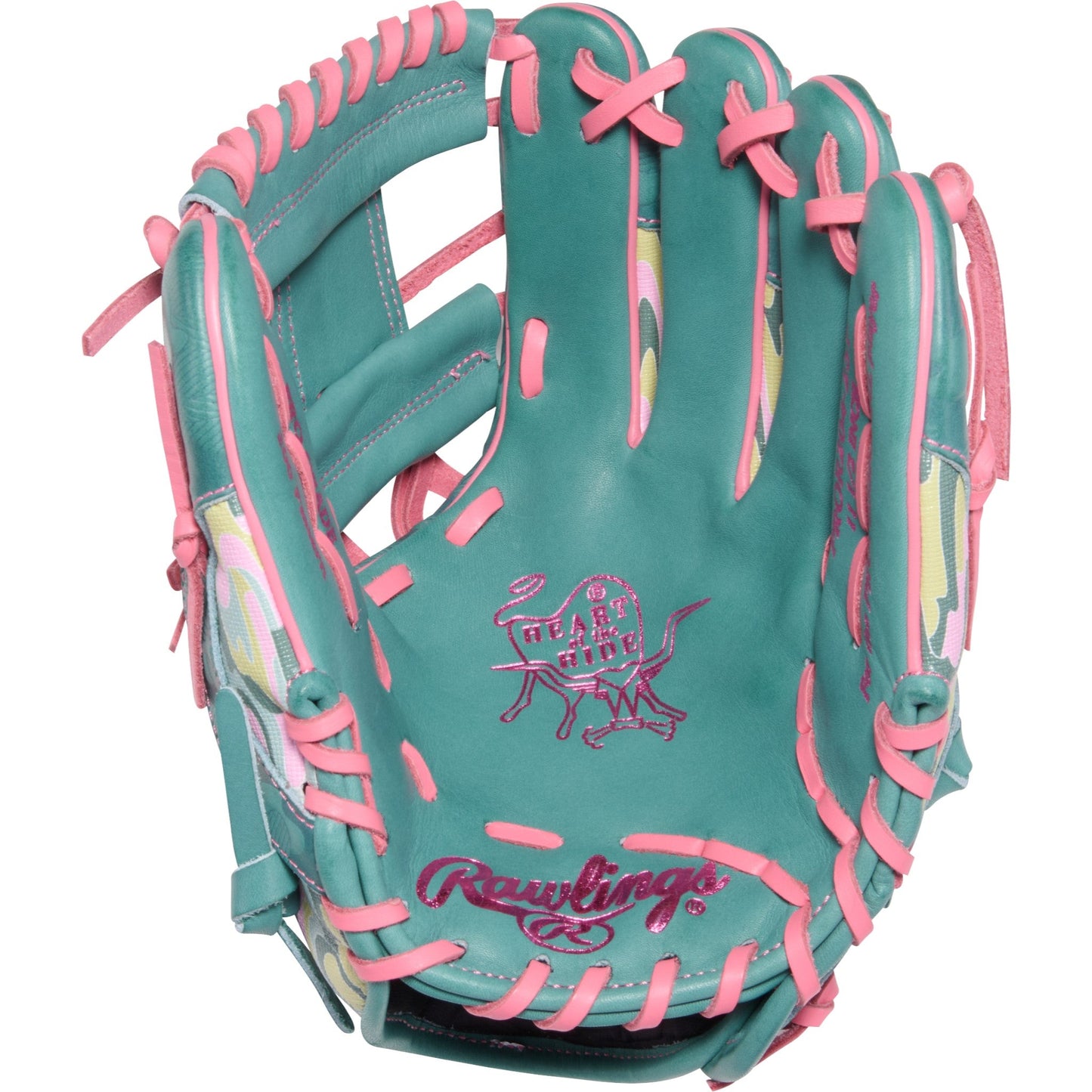 Rawlings Heart of the Hide ColorSync 10 Teal Camo 11.5" Baseball Fielding Glove - PROR204-2SP