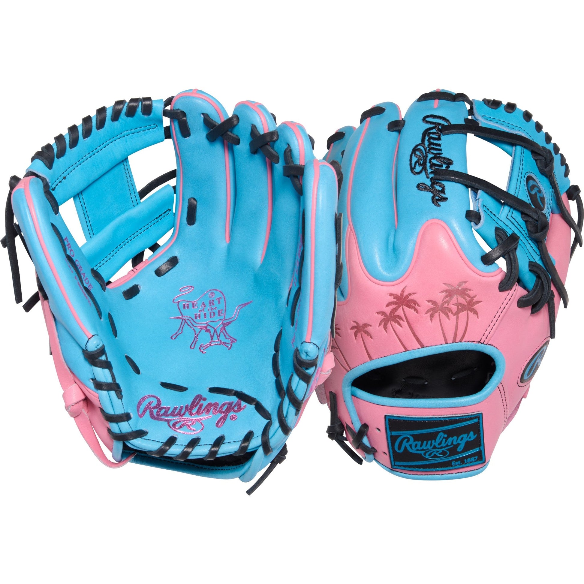 Rawlings Heart of the Hide ColorSync 10 Palm Trees 11.5" Baseball Fielding Glove - PROR204W-2CBP