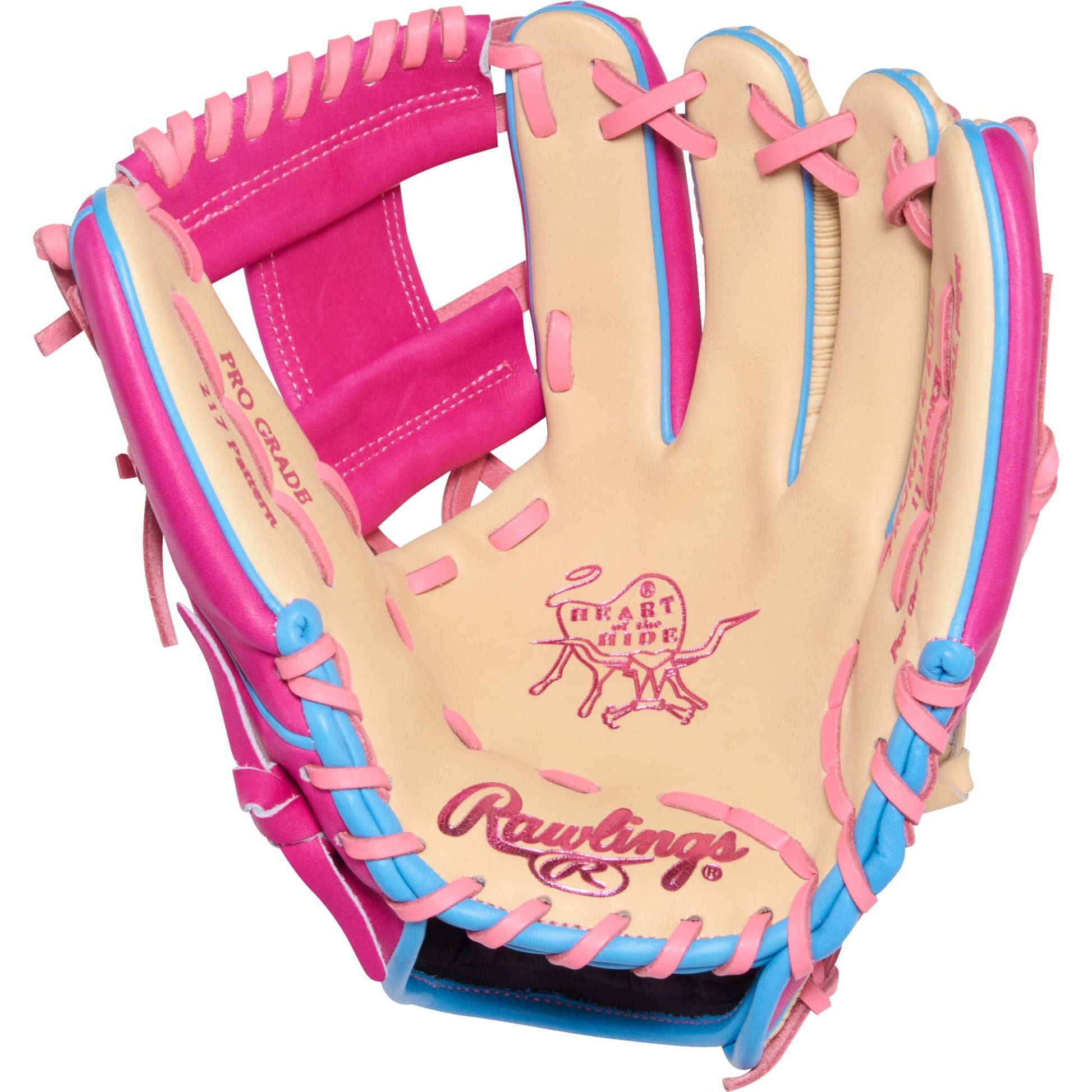 Rawlings Heart of the Hide ColorSync 10 Woodgrain Pink 11.5" Baseball Fielding Glove - PROR2174-2CBE