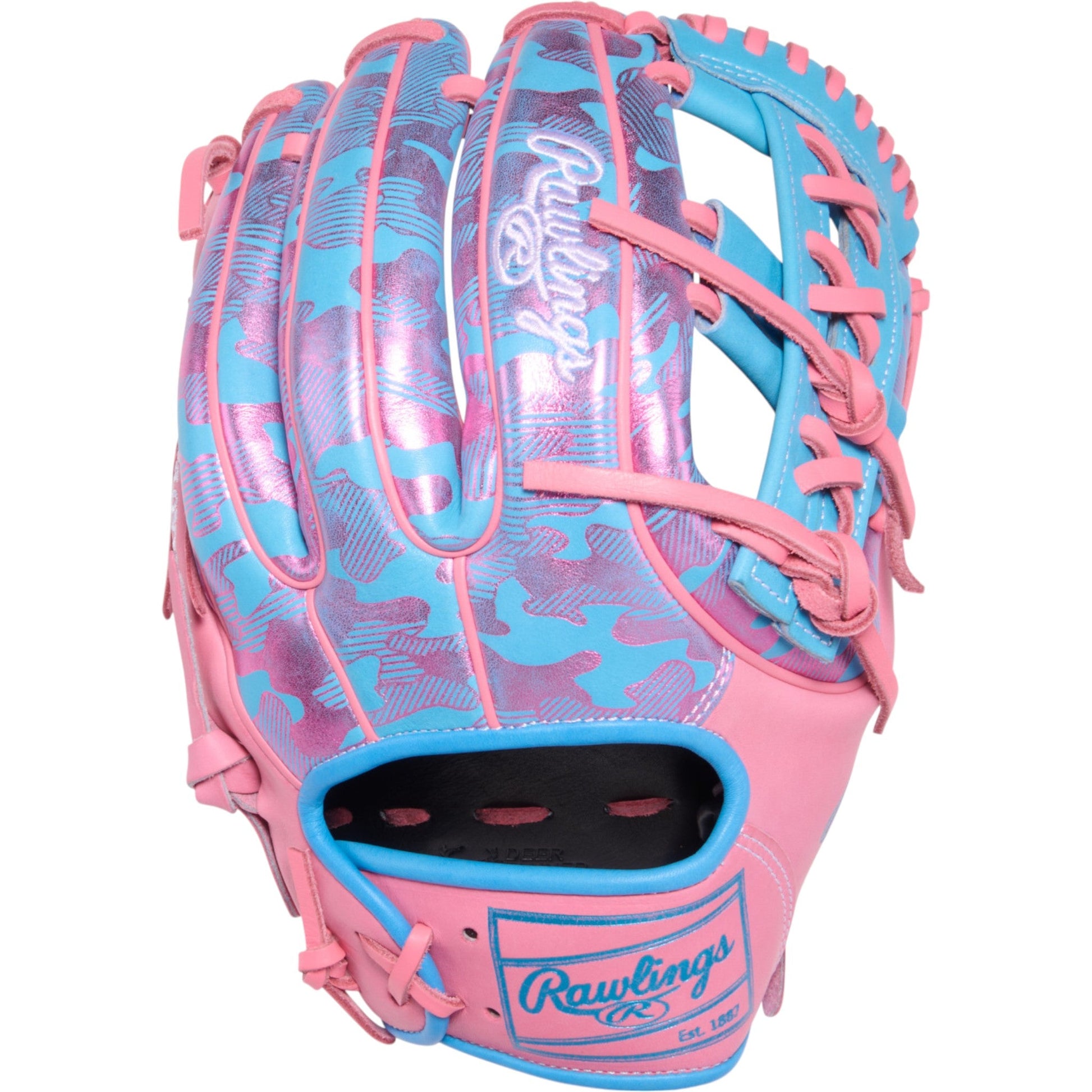 Rawlings Heart of the Hide ColorSync 10 Blue Metallic Camo 11.75" Baseball Fielding Glove - PROR315-32CBP