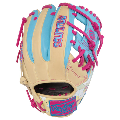 Rawlings Icon Fest Heart of the Hide Camel/Columbia Blue 11.5" Baseball Fielding Glove - PROR934-2CBE