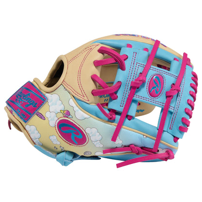Rawlings Icon Fest Heart of the Hide Camel/Columbia Blue 11.5" Baseball Fielding Glove - PROR934-2CBE