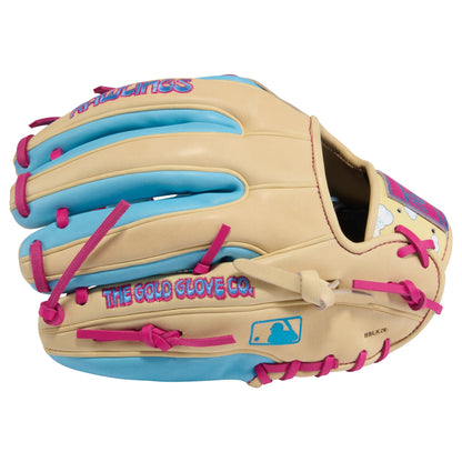 Rawlings Icon Fest Heart of the Hide Camel/Columbia Blue 11.5" Baseball Fielding Glove - PROR934-2CBE