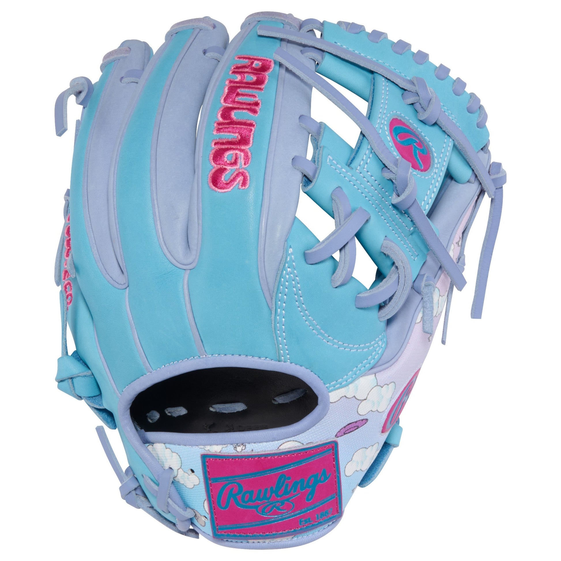 Rawlings Icon Fest Heart of the Hide Columbia Blue/Periwinkle 11.5" Baseball Fielding Glove - PROR934-2CBPE