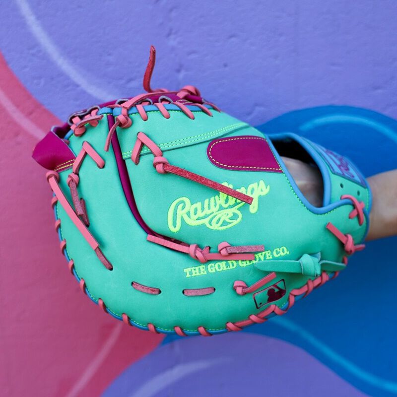 Rawlings Heart of the Hide ColorSync 10 Pink Teal 13" First Base Baseball Mitt/Glove - PRORDCT-10BEM