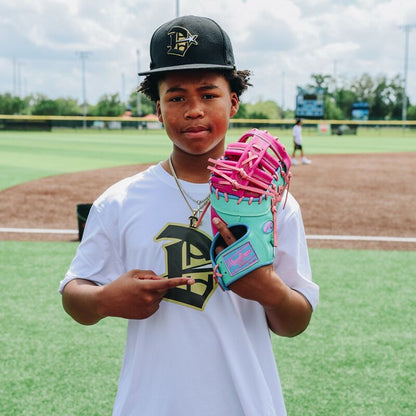 Rawlings Heart of the Hide ColorSync 10 Pink Teal 13" First Base Baseball Mitt/Glove - PRORDCT-10BEM
