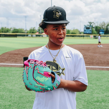 Rawlings Heart of the Hide ColorSync 10 Pink Teal 13" First Base Baseball Mitt/Glove - PRORDCT-10BEM