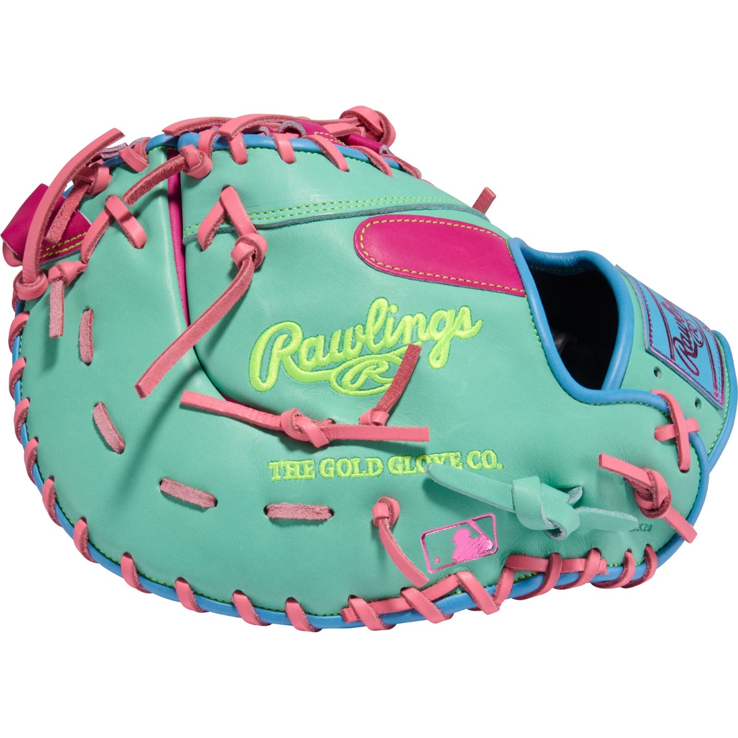 Rawlings Heart of the Hide ColorSync 10 Pink Teal 13" First Base Baseball Mitt/Glove - PRORDCT-10BEM