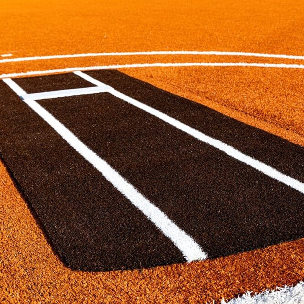 Portolite Pro Spiked Softball Game Mat With Lines: PROSP1036