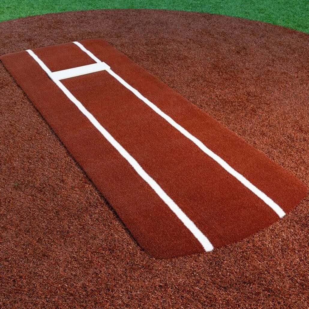 Portolite Pro Spiked Softball Game Mat With Lines: PROSP1036