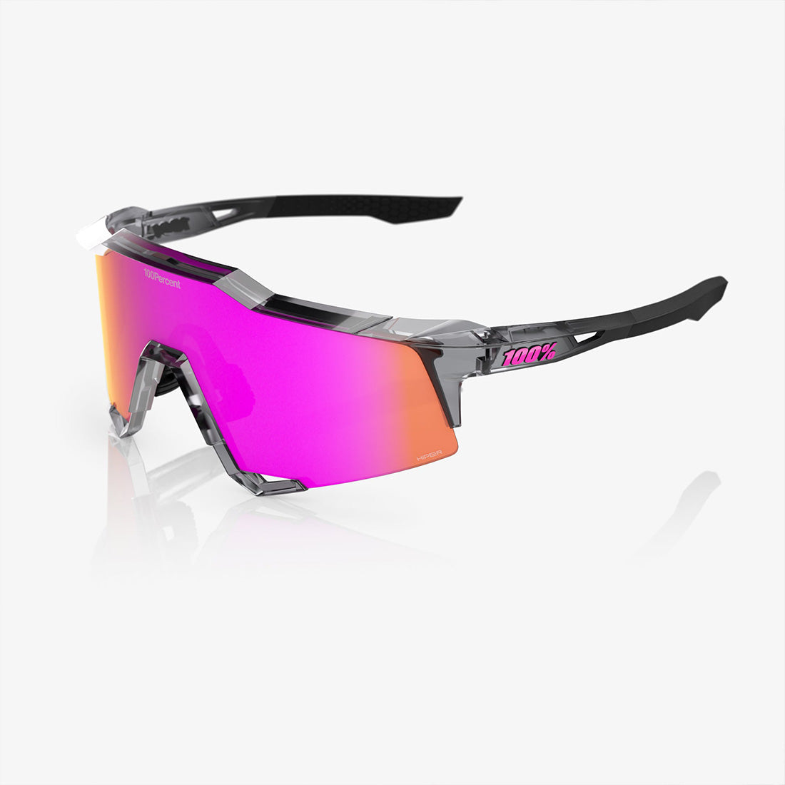100% SPEEDCRAFT MLB Authentic Polished Translucent Grey - HiPER Vital Pink Mirror Lens
