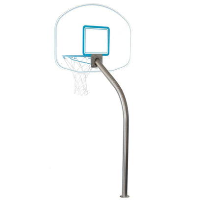 Dunn Rite Clear Hoop Jr. Deck-Mounted Pool Basketball Hoop (1.90" Post, Anchor not Included)