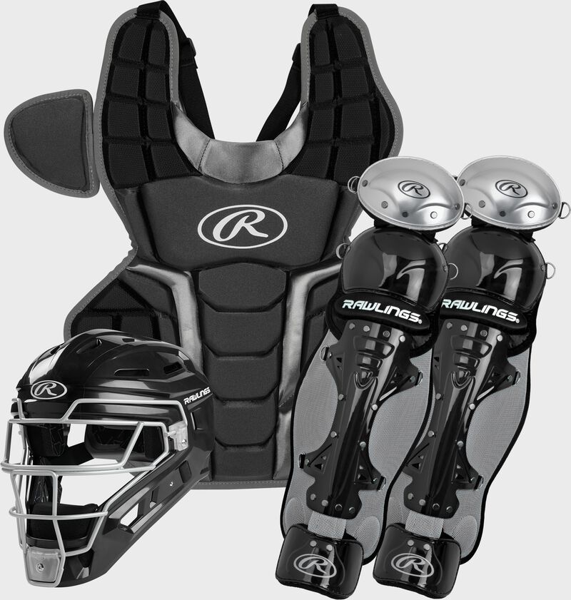 Rawlings Renegade 2.0 YOUTH Catcher's Gear Set BLACK/SILVER