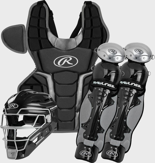 Rawlings Renegade 2.0 YOUTH Catcher's Gear Set BLACK/SILVER