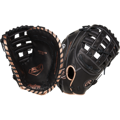 Rawlings R9 12.5" Fastpitch First Base Mitt: R9SBFBM-17B