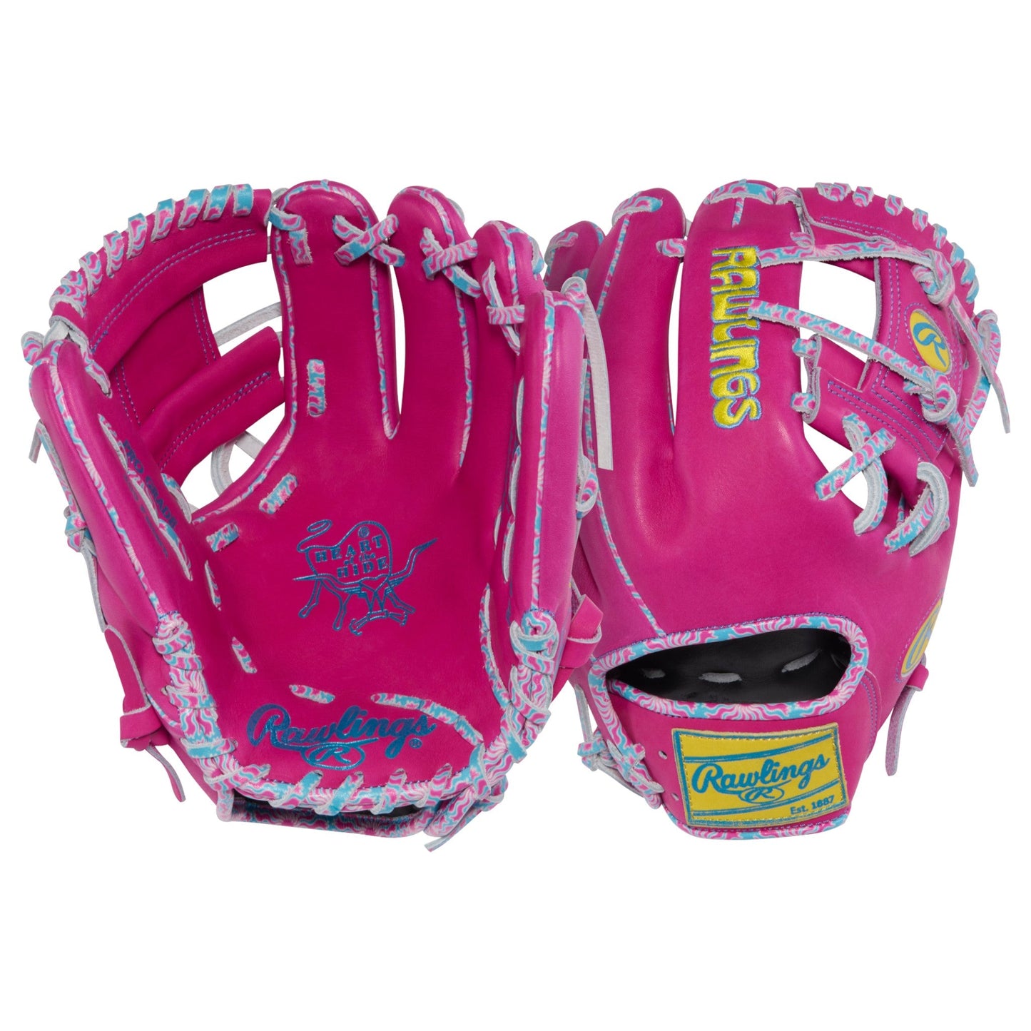Rawlings Icon Fest Heart of the Hide Berry 11.5" Baseball Fielding Glove - PROR204-2BE