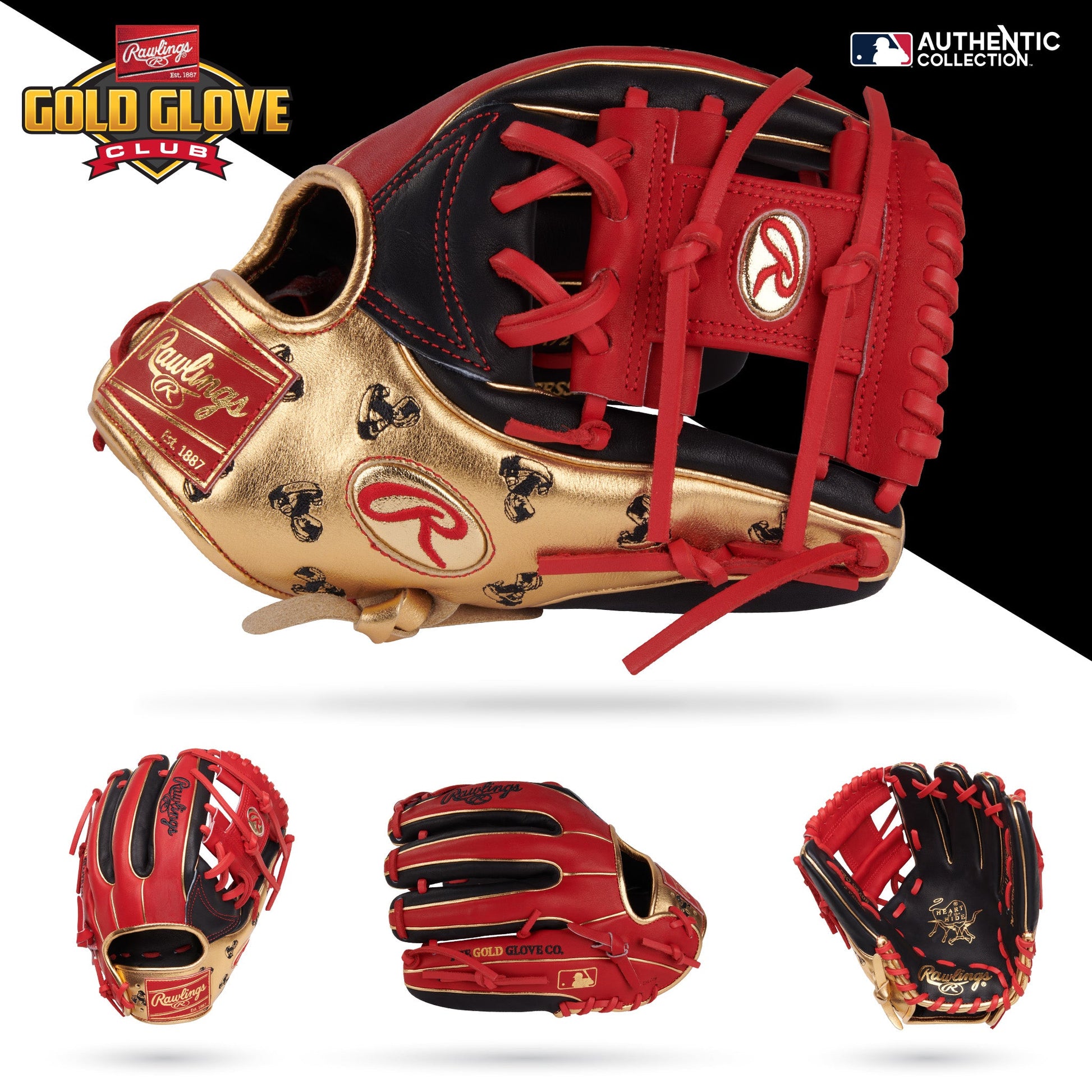 Rawlings Heart of the Hide 11.5" Gold Glove Club June 2025 Baseball Fielding Glove - PRO-GOLDYIX