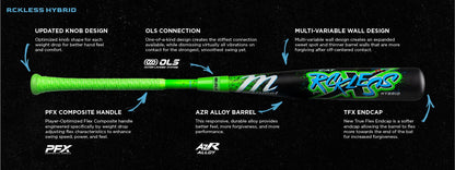 2026 Marucci CAT X RCKLESS Hybrid (-5) 2 3/4" USSSA Baseball Bat: MSBCRH5