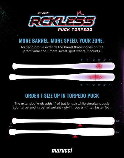 2026 Marucci CATX Rckless Torpedo -3 Alloy BBCOR Baseball Bat MCBCRPT