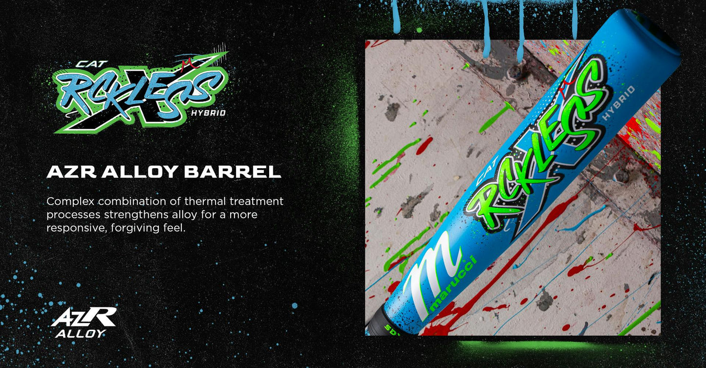 2026 Marucci CAT X RCKLESS Hybrid (-8) 2 5/8" USA Baseball Bat: MSBCRH8USA