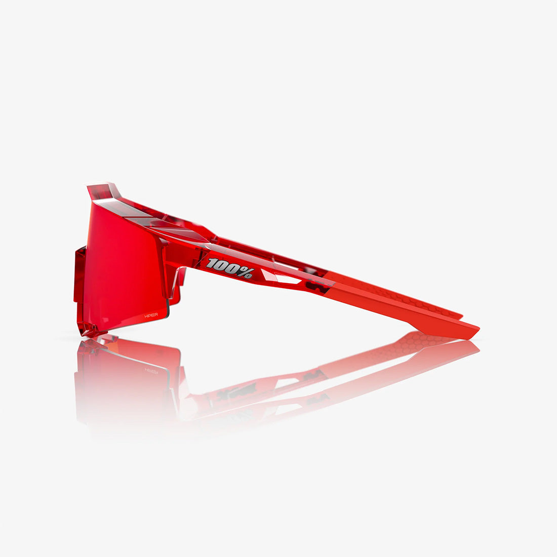 100% SPEEDCRAFT MLB Authentic Polished Translucent Red - HiPER Fire Red Mirror Lens