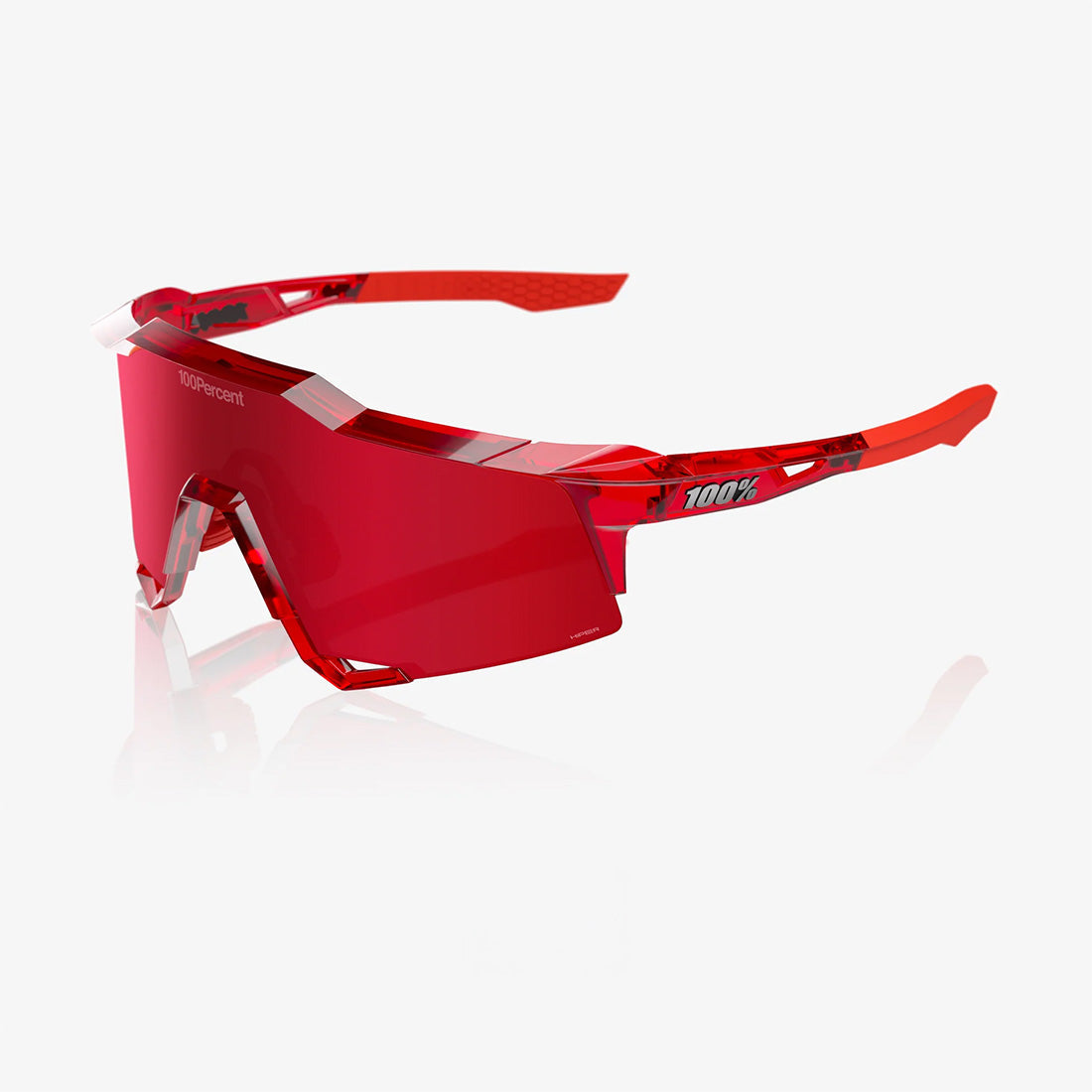 100% SPEEDCRAFT MLB Authentic Polished Translucent Red - HiPER Fire Red Mirror Lens