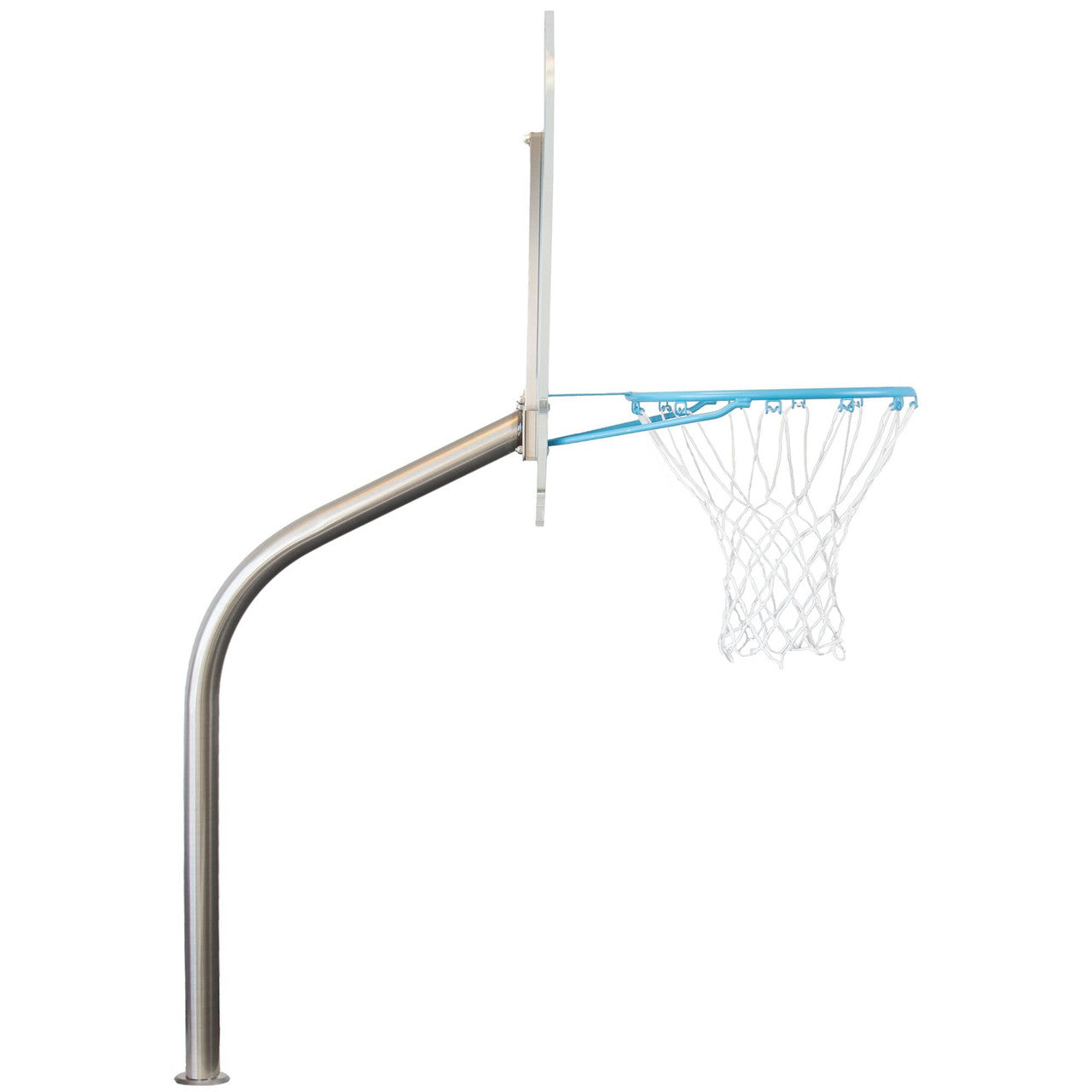 Dunn Rite Regulation Clear Hoop Deck-Mounted Pool Basketball Hoop - Clear