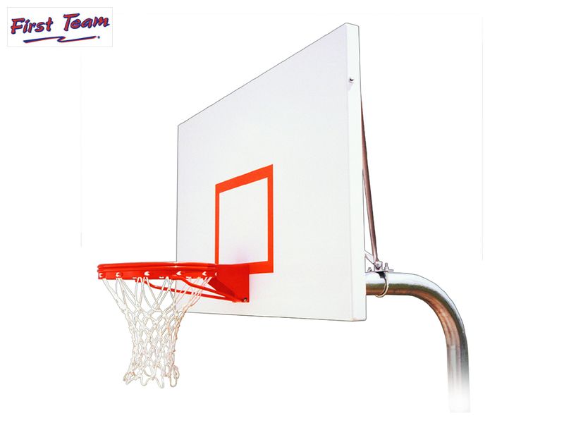 RuffNeck™ EXT (60” offset) Fixed-Height In-Ground Basketball Hoop by First Team