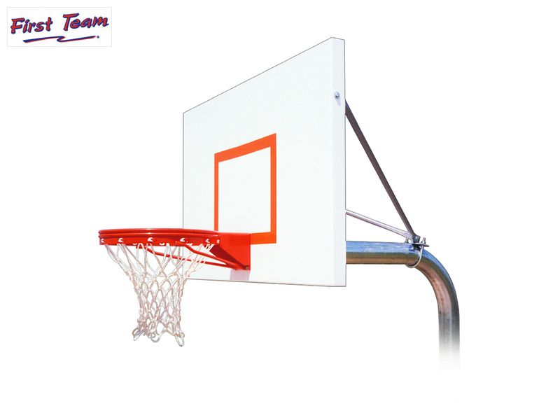 RuffNeck™ EXT (60” offset) Fixed-Height In-Ground Basketball Hoop by First Team