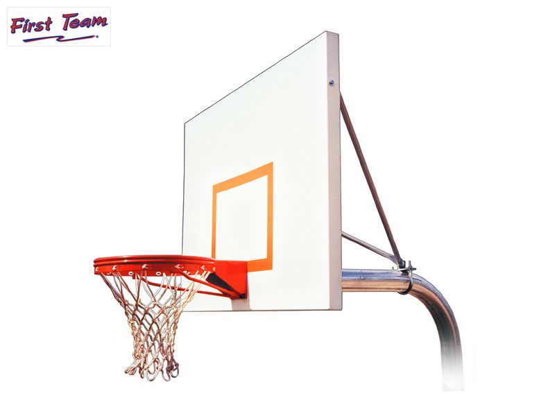 RuffNeck™ EXT (60” offset) Fixed-Height In-Ground Basketball Hoop by First Team