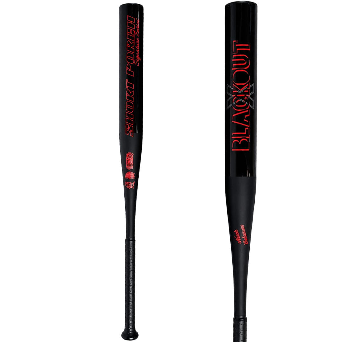 Short Porch Blackout X Noah Coleman 1PC 12.75" End Loaded USSSA Slowpitch Softball Bat
