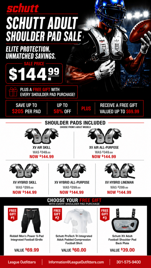 Schutt Elite Shoulder Pad Sale