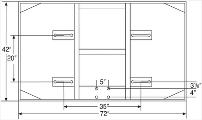 Bison 42" x 72" Extended Life Short Conversion Backboard