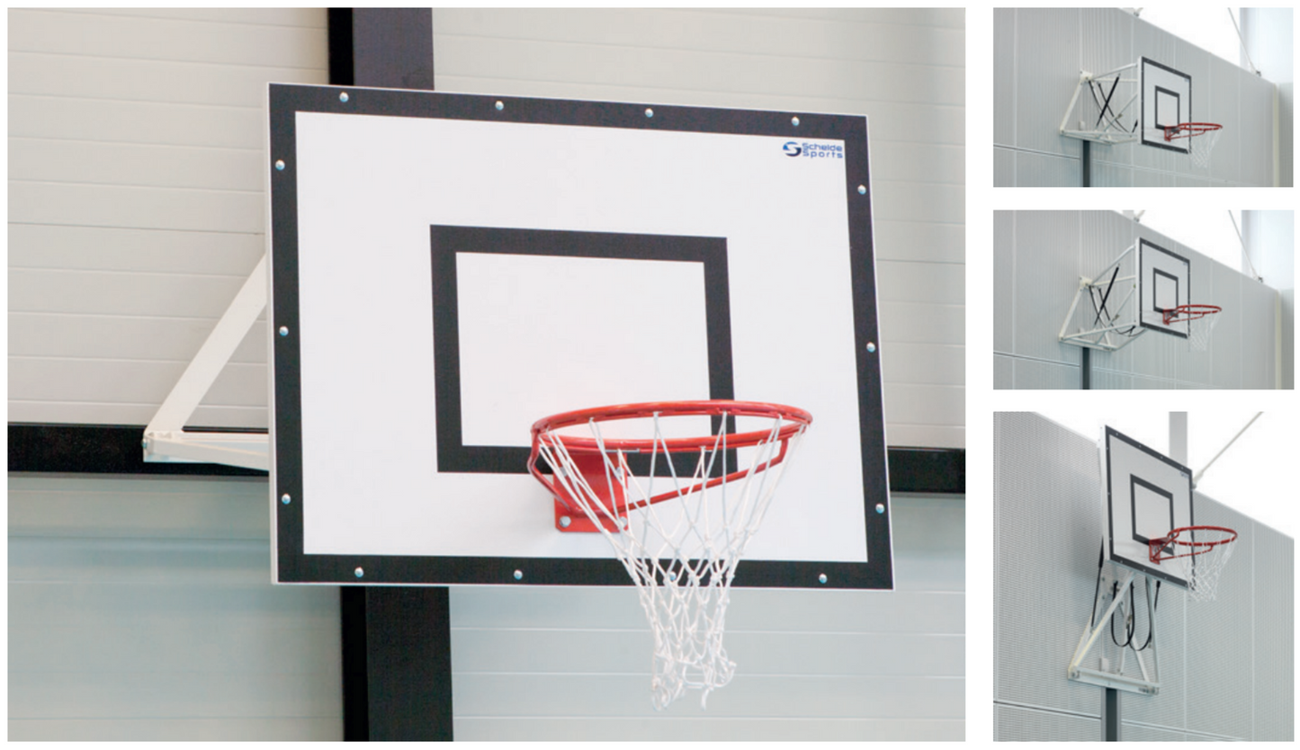 120 x 90 cm Wall-Mounted Basketball Hoop with Spring System