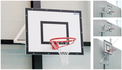 120 x 90 cm Wall-Mounted Basketball Hoop with Spring System
