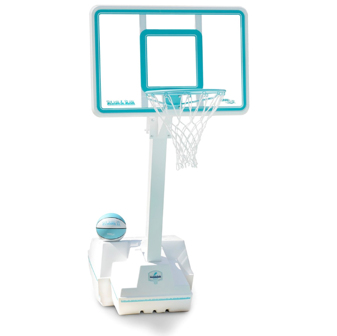 Dunn Rite Splash & Slam Clear Pool Basketball Hoop Set