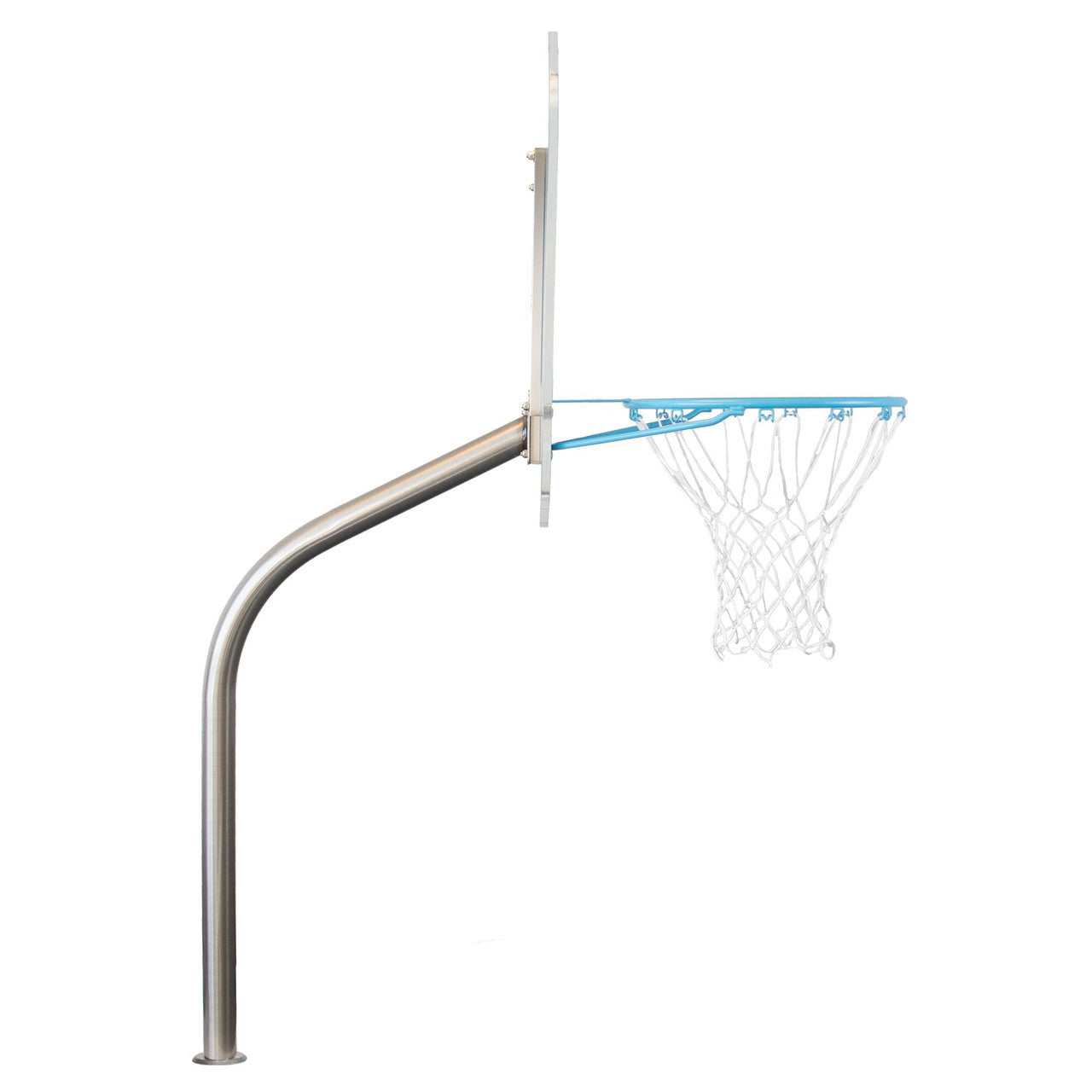 Dunn Rite Clear Hoop Jr. Deck-Mounted Pool Basketball Hoop (2 & 3/8" Post)