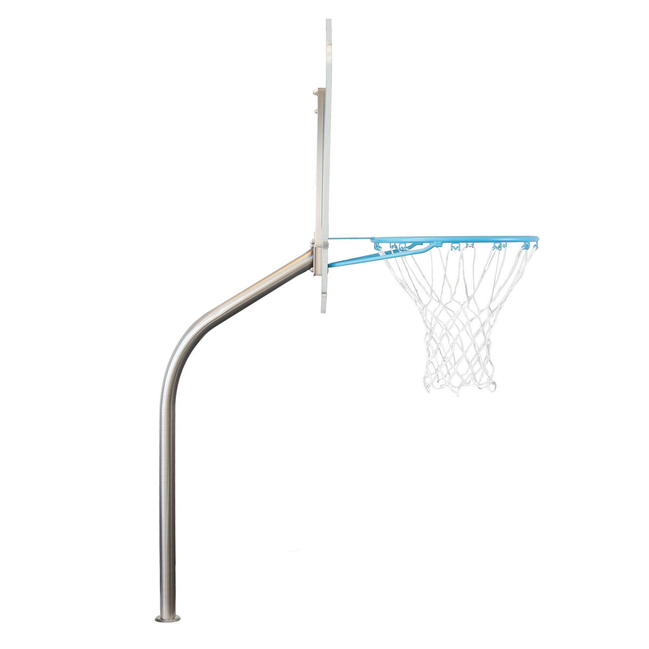 Dunn Rite Clear Hoop Jr. Deck-Mounted Pool Basketball Hoop (1.90" Post, Anchor not Included)