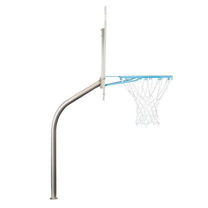 Dunn Rite Clear Hoop Jr. Deck-Mounted Pool Basketball Hoop (1.90" Post, Anchor not Included)