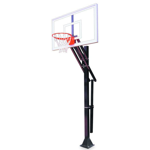 Slam™ Adjustable In-Ground Bolt-Down Basketball Hoop by First Team