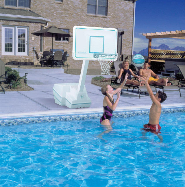 Dunn Rite Splash & Slam Clear White Basketball Hoop Set
